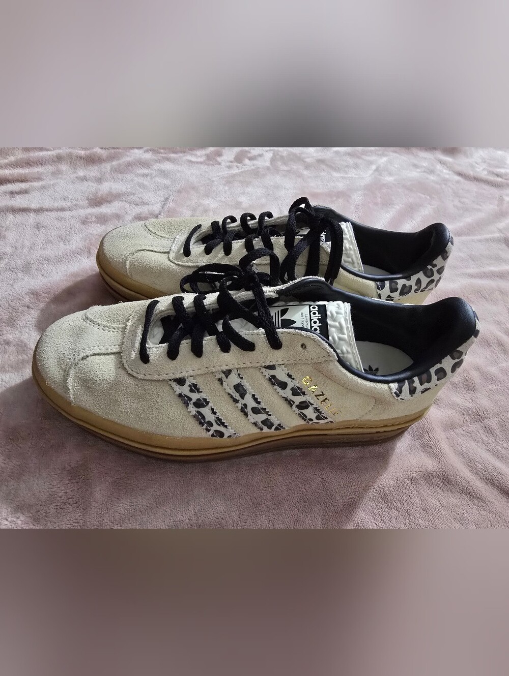 Adidas Gazelle Bold Cream Black Leopard